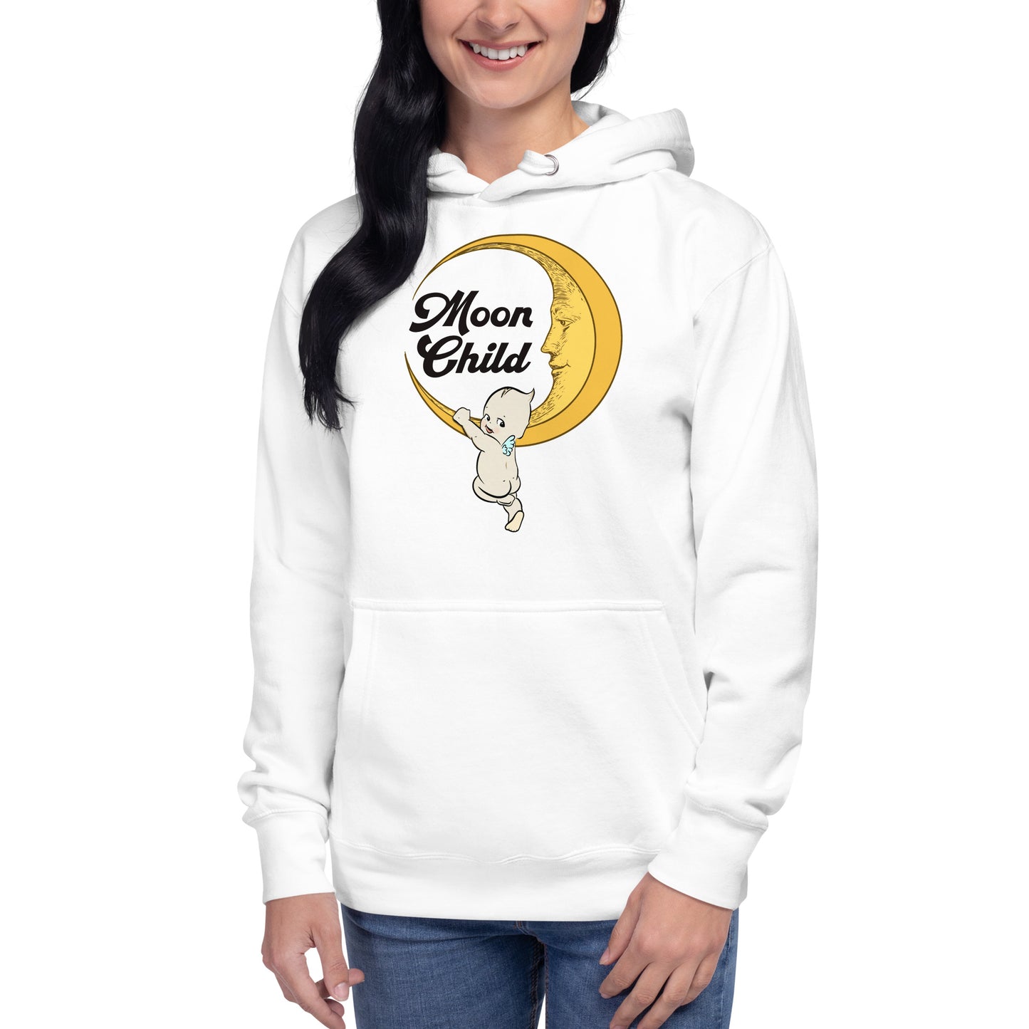 Moon Child Unisex Hoodie White