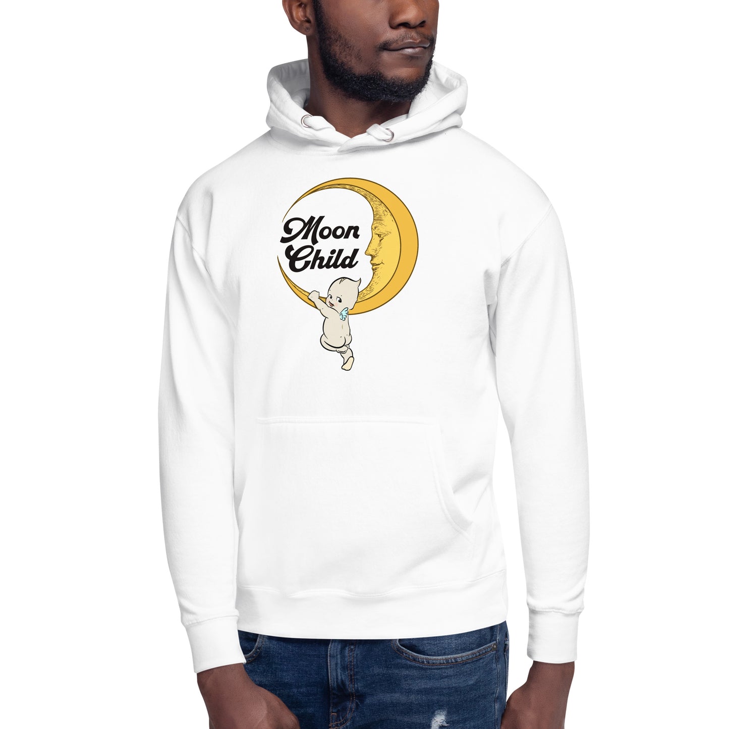 Moon Child Unisex Hoodie White