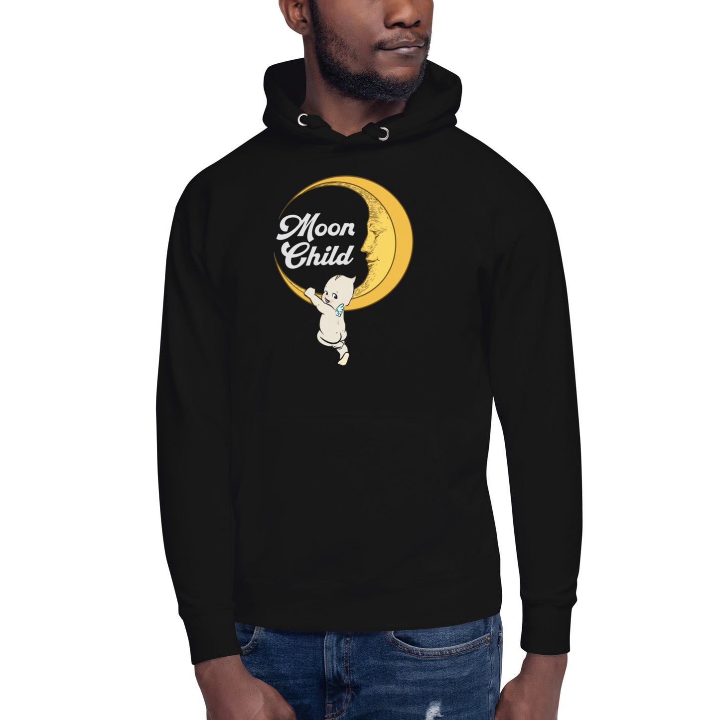 Moon Child Unisex Hoodie Black