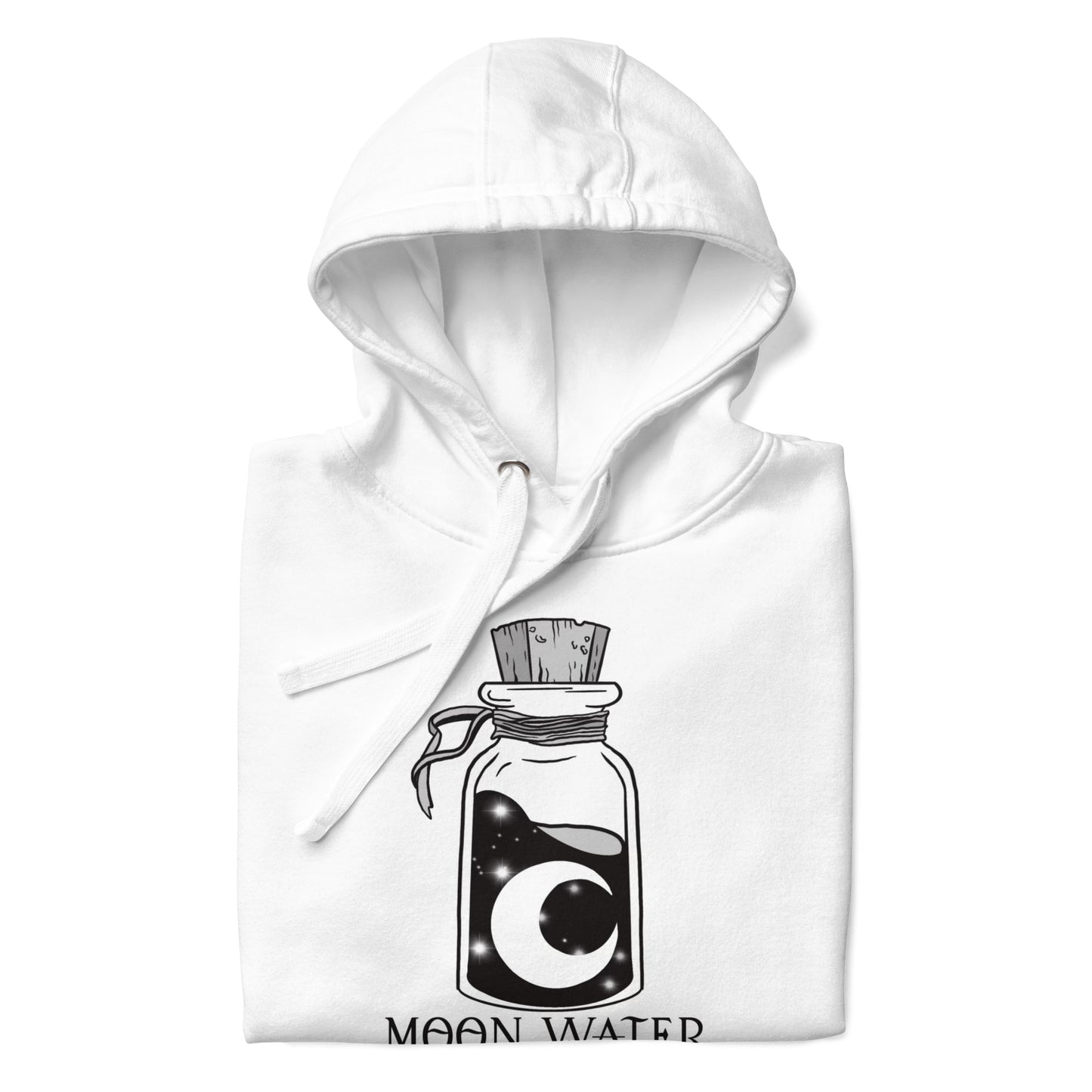 Moon Water Movement Unisex Hoodie White