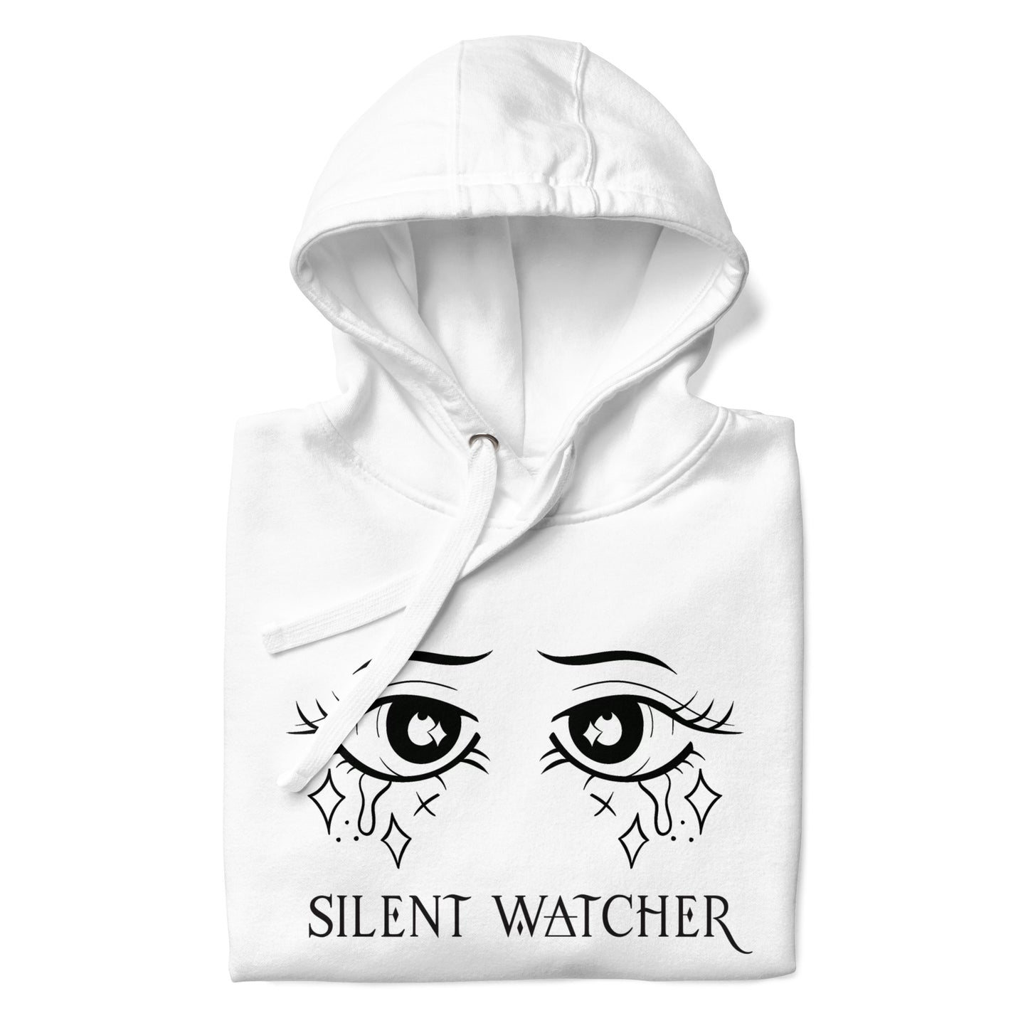 Silent Watcher Unisex Hoodie White