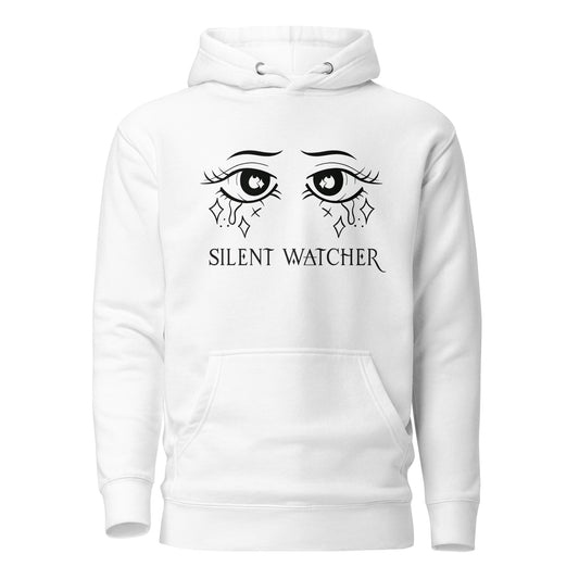 Silent Watcher Unisex Hoodie White