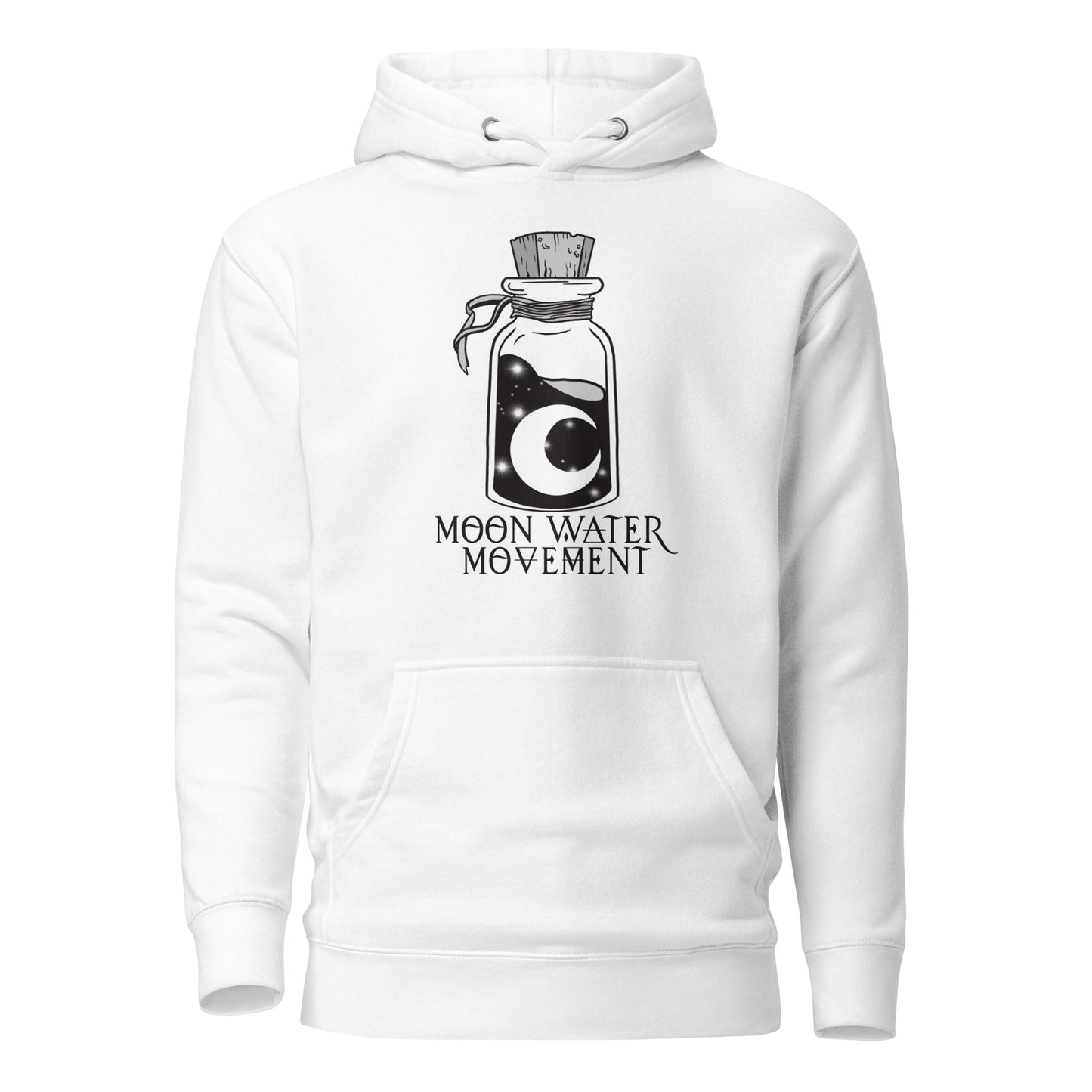 Moon Water Movement Unisex Hoodie White