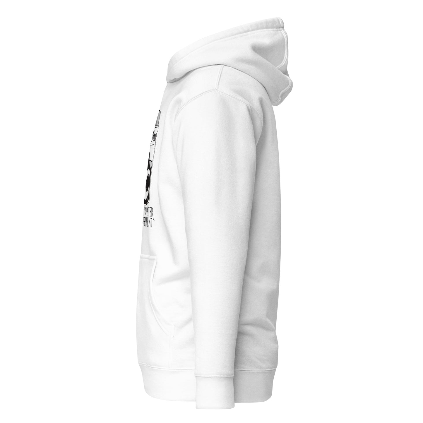 Moon Water Movement Unisex Hoodie White